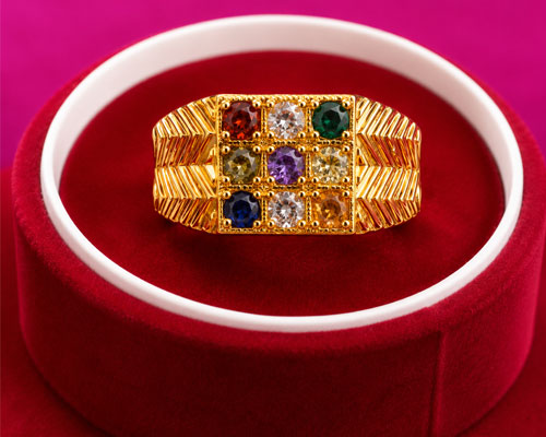 Panchalohm navrthna ring